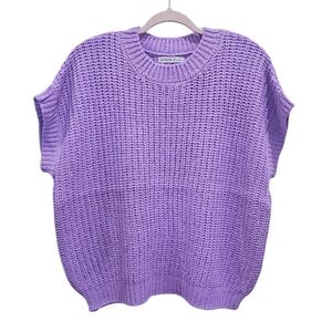 New Zenana Purple Knit Sweater S M L XL